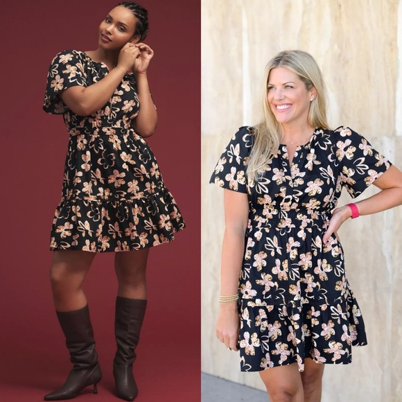 NWT Anthropologie Somerset Floral Mini Dress - Picture 2 of 5